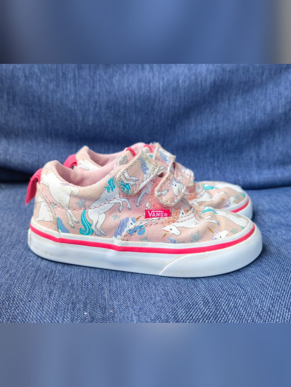 Vans Toddler Pink Unicorn Canvas Sneakers 5